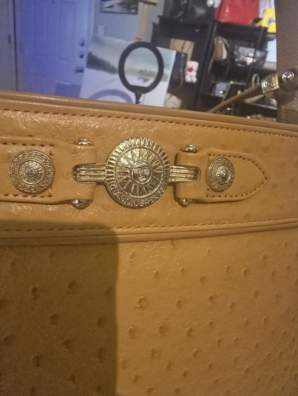 Versace Ostrich Shoulder/Tote Bag - Picture 12 of 16